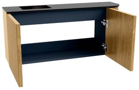 Mondiaz Joya 90cm toiletmeubel ronding rechts oak met wastafel faye links zonder kraangat urban