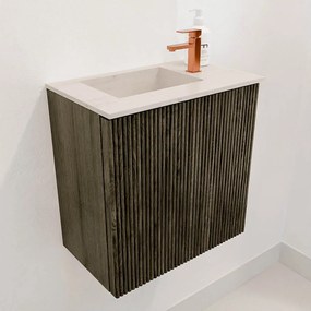 Mondiaz Joya DLux 40cm toiletmeubel shadow met wastafel faye links 1 kraangat meli