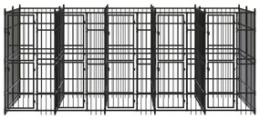 vidaXL Hondenkennel 9,22 m² staal