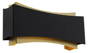 Moderne wandlamp zwart met goud - Plats Modern G9 Binnenverlichting Lamp