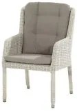 4 Seasons Outdoor | Amalfi dining chair with 2 cushions polyloom ice  Tuinstoel    zwart weerbestendig