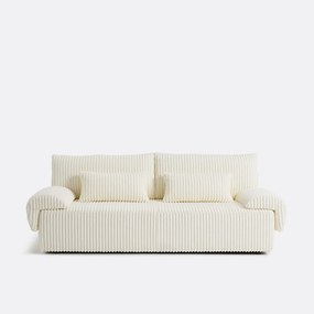 3-zits omvormbare bank, met koffer, in XL ribfluweel, MAONA