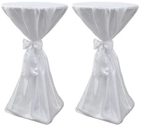 vidaXL Statafelhoes met strik 70cm Wit (2 stuks)