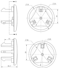 Differnz overloop afdekkap gunmetal