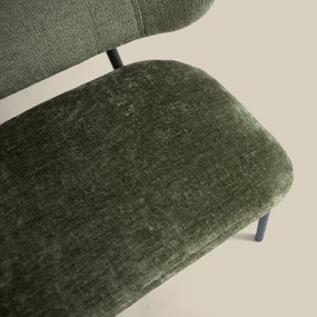 Eetkamerbank Groen Stof Met Rugleuning 155 Cm