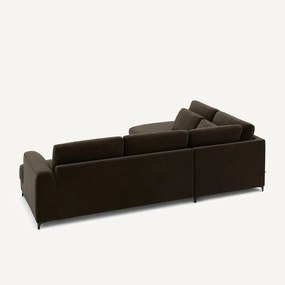 Omvormbare hoekbank links, fluweel, Marsile