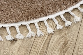 Tapijt BERBER 9000 ROND beige, Berber marokkaanse shaggy