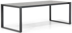 Dining Tuintafel rechthoekig HPL 220 x 100 cm Grijs Santika Zaga