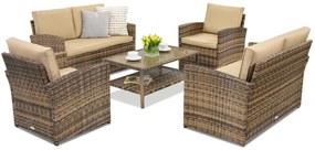 Monaco Coffee 6 Tuinpunt tuinmeubelen bruin