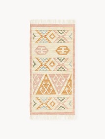 Handgeweven Kelim vloerkleed Anisa van wol