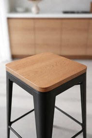 Torix hoge kruk van natuurlijk hout