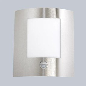 Moderne buitenwandlamp met bewegingsmelder staal bewegingssensor IP44 - Emmerald 1 Modern E27 IP44 Buitenverlichting