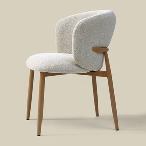 Eiken Eetkamerstoel Met Ronde Rug Creme