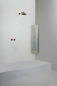 Sunshower Round Plus Medium Sand White infraroodlamp en UV 33x140x10cm hoekopbouw