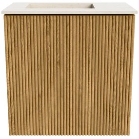 Mondiaz Joya DLux 40cm toiletmeubel oak met wastafel faye links 1 kraangat meli