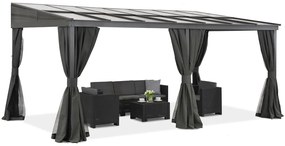 Aluminium terrasoverkapping 4 x 6 m Tarragona Premium Garden Point antraciet