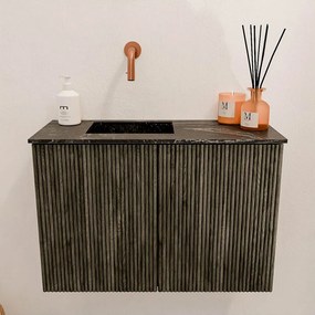 Mondiaz Joya DLux 60cm toiletmeubel shadow met wastafel faye links zonder kraangat lava