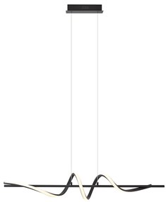 Design hanglamp zwart 110cm incl. LED 3-staps dimbaar - Wokkel