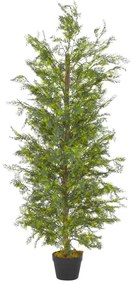 vidaXL Kunstplant met pot cipresboom 150 cm groen