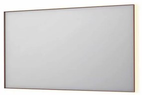 INK SP32 spiegel - 140x4x80cm rechthoek in stalen kader incl indir LED - verwarming - color changing - dimbaar en schakelaar - geborsteld koper 8410084