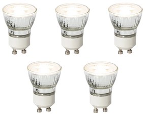 Set van 5 GU10 dimbare LED lamp 35 mm 4W 200 lm 3000K