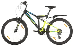 vidaXL Mountainbike 21 versnellingen 26 inch wielen 49 cm zwart