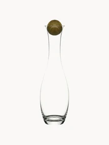 Mondgeblazen karaf Eden met houten deksel, 1 l