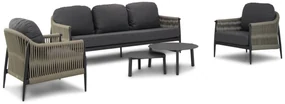 Stoel en Bank Loungeset 5 personen Rope Taupe  Coco Lucia/Rimini