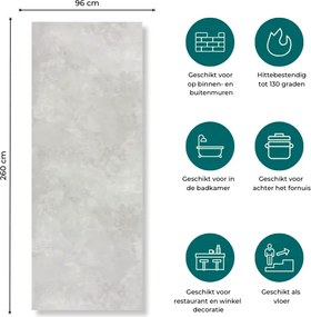 SPC Betonlook Paneel MAT Light 260x96x0.3cm | Badkamer Wandpanelen