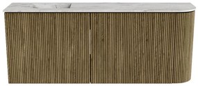Mondiaz Joya DLux 100cm toiletmeubel ronding rechts dusk met wastafel faye links zonder kraangat glace