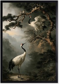 Ingelijste digitale print Bird Elegance