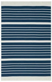 vidaXL Vloerkleed 160x230 cm katoen marineblauw