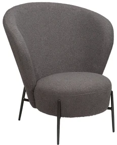 Dan-Form Orbit Loungestoel Met Hoge Rugleuning Boulce Stone Grijs