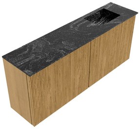 Mondiaz Joya DLux 100cm toiletmeubel oak met wastafel faye rechts zonder kraangat lava