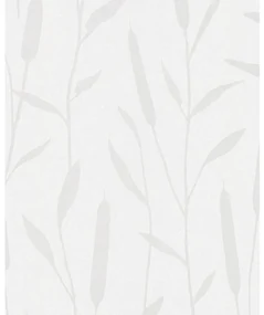 Noordwand Topchic Behang Reed Plumes metallic wit