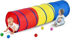 VEVOR Kids Speeltunnel Tent, Opvouwbare Kruiptunnel voor Baby's of Huisdieren, Opvouwbaar Cadeau voor Jongens en Meisjes, Speeltunnel voor Binnen en Buiten, Rood/Geel/Blauw, Multicolor