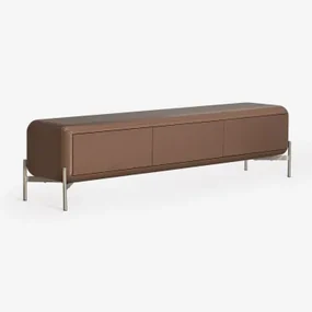 Tv-meubel 180x40 Cm In Mdf Alazne Kameelbruin - Sklum