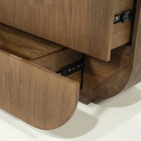 Grote Kast Hout Met Ronde Hoeken - 110x40x180cm.