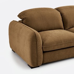 3-zits slaapbank in gemêleerd polyester, met hoofdsteunen, ISLA