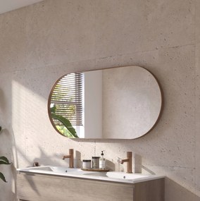 Ben Vita ovale spiegel 60x120 cm Geborsteld Koper