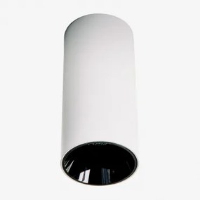 Led-opbouwplafondlamp Rond Ø7,2 Cm Voor Buiten In Aluminium Luisiana Wit – Zwart & 8 W & 23º & Wit Koud 4000k - Sklum