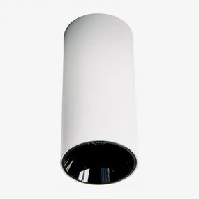 Led-opbouwplafondlamp Rond Ø7,2 Cm Voor Buiten In Aluminium Luisiana Wit – Zwart & Wit Koud 4000k & 8 W & 23º - Sklum