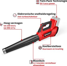 Einhell GP-LB 36/230 Li E BL Solo - Accu Bladblazer - Power X-Change