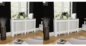 vidaXL Radiatorombouw 2 st 152 cm MDF wit