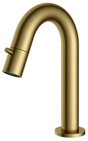 Hotbath Cobber Fonteinkraan opbouw - u-uitloop 11.8cm - PVD - geborsteld messing U001BBP