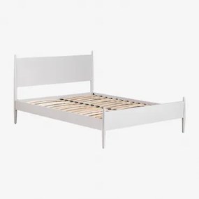 Houten Bed Indira Grijs Hout & 150 X 200 Cm - Sklum