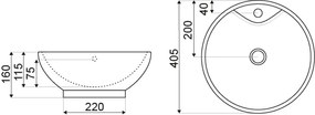 Kerra KR 40 waskom 40.5cm wit