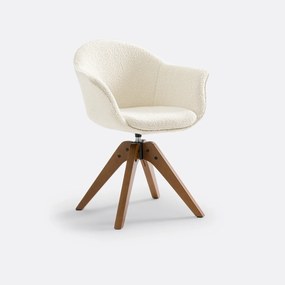 Draaibare bureaustoel in bouclé, Melona