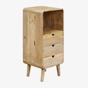 Nachtkastje 30x25 Cm Van Mangohout Yulara 3 Lades & Mangohout - Sklum