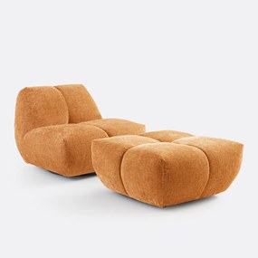 Poef, dik fluweel, L83 cm, Nuria